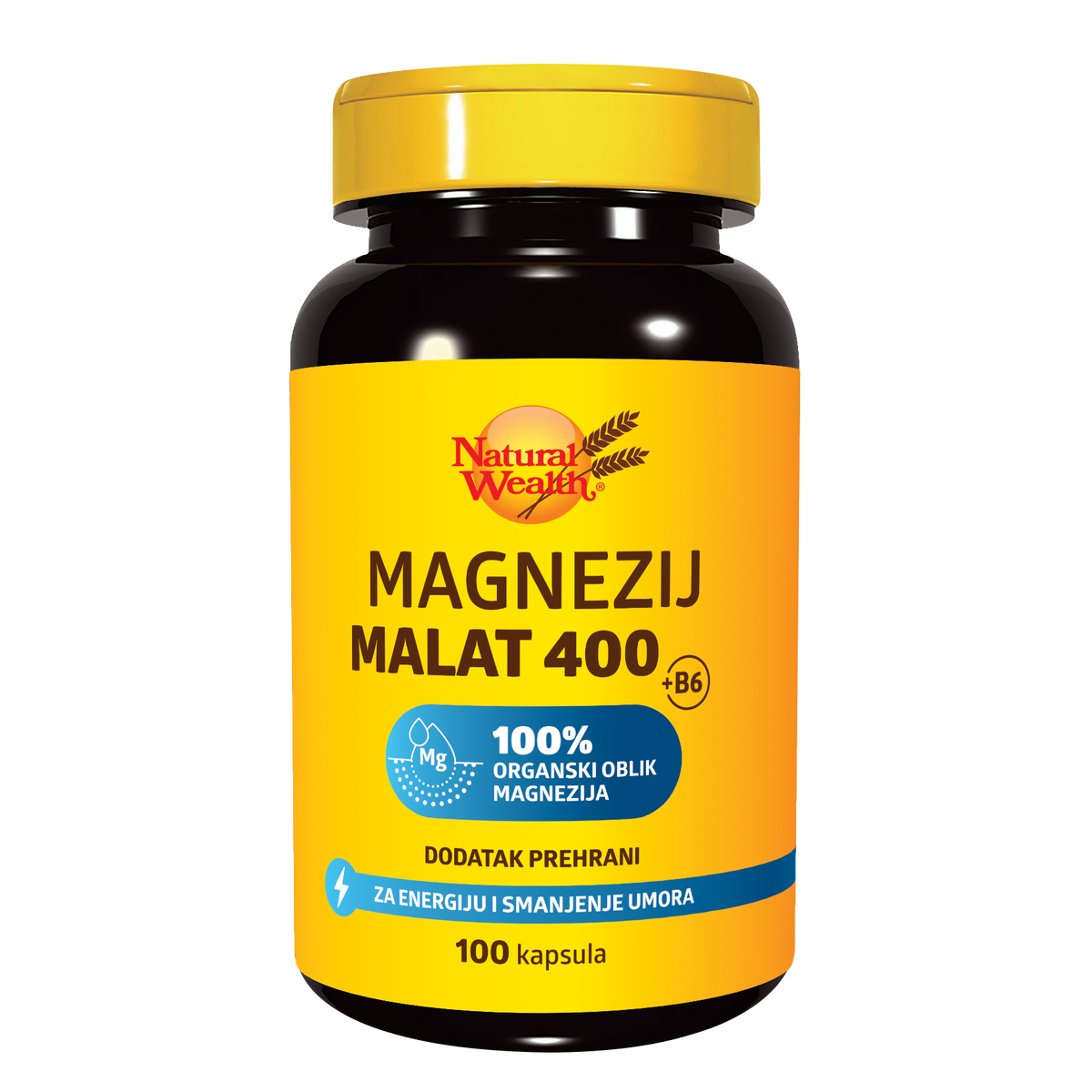 Natural Wealth - MAGNEZIJ MALAT 400 + B6 kapsule
