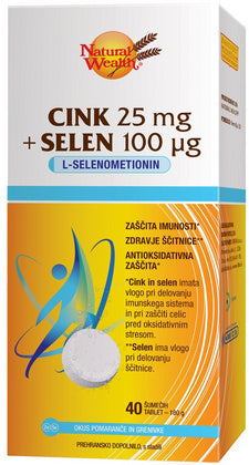 Natural Wealth CINK 25 mg + SELEN 100 µg