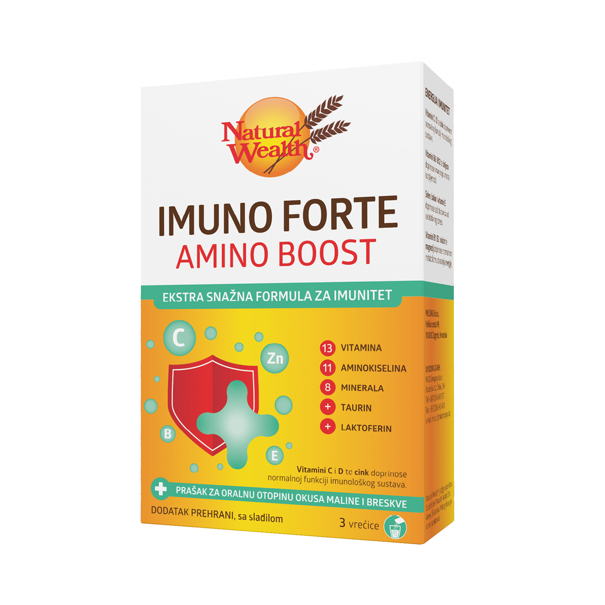 Natural Wealth - IMUNO FORTE AMINO BOOST 3 vrečke