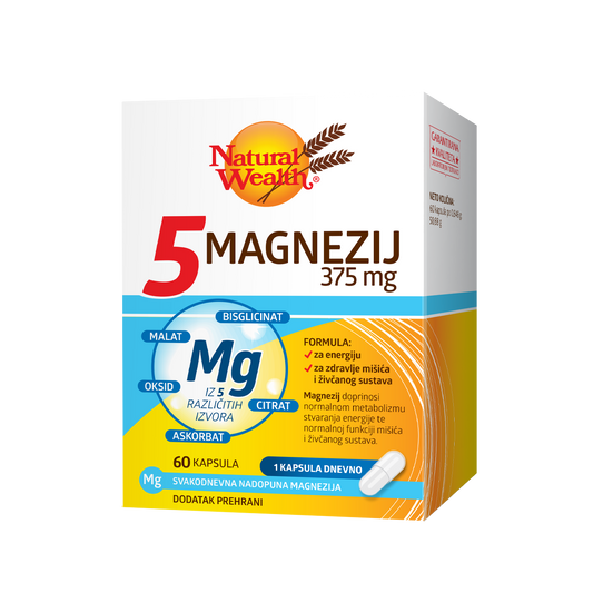 Natural Wealth - 5 MAGNEZIJ 375 mg kapsule