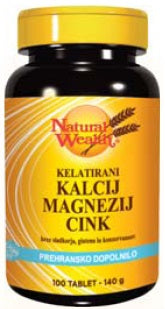 Natural Wealth - Kelatirani KALCIJ - MAGNEZIJ - CINK