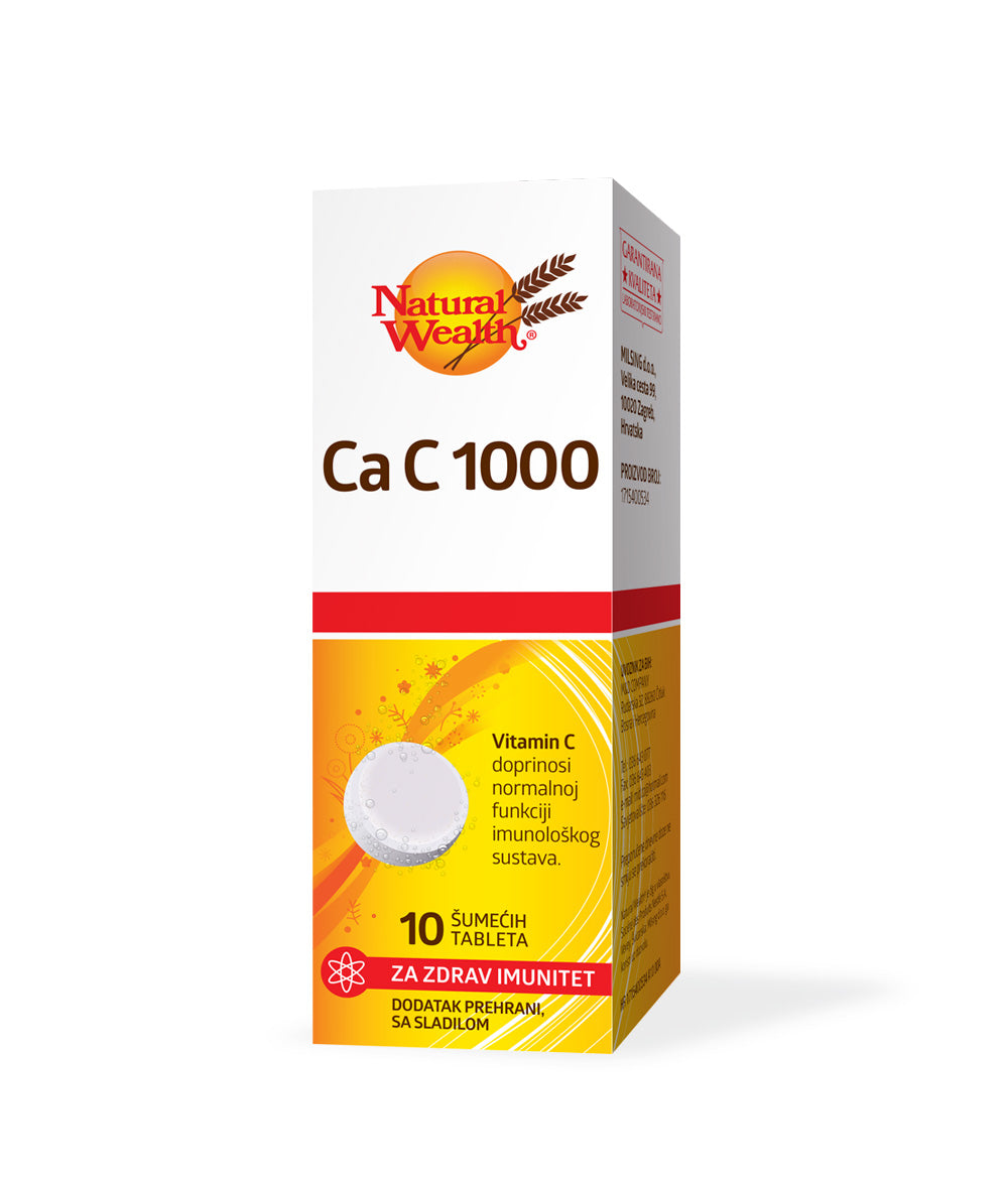 Natural Wealth - Ca C 1000 10 šumečih tablet